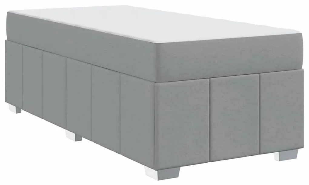 vidaXL Σκελετός Κρεβατιού Ανοιχτό γκρι 80 x 200 cm ύφασμα
