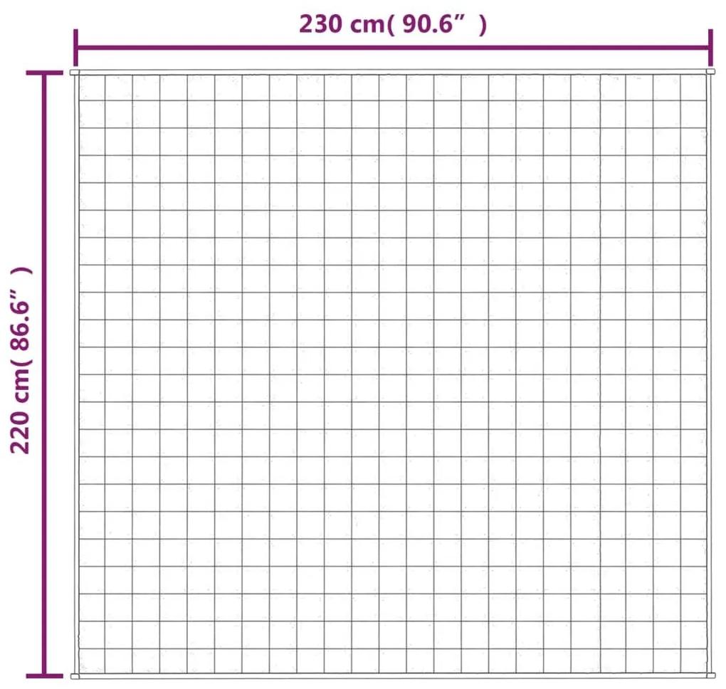 Κουβέρτα Βαρύτητας Γκρι 220 x 230 εκ. 15 κ. Υφασμάτινη - Γκρι