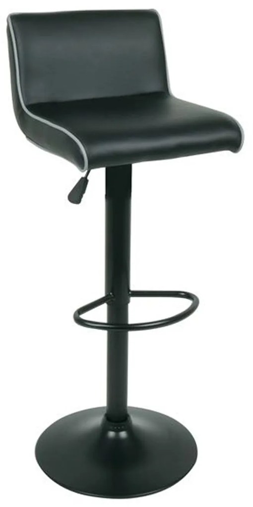 Σκαμπό Bar Nero ΕΜ405,1 Pu Μαύρο/Βαφή Μαύρη 38x38x81/101cm Σετ 2τμχ Metal, Technoderma