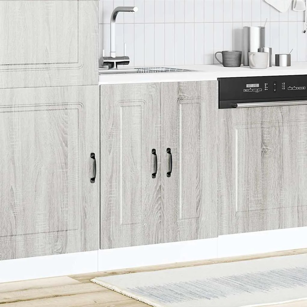 vidaXL Ντουλάπι βάσης νεροχύτη Kalmar Γκρι Sonoma 60x46x81,5 εκ.