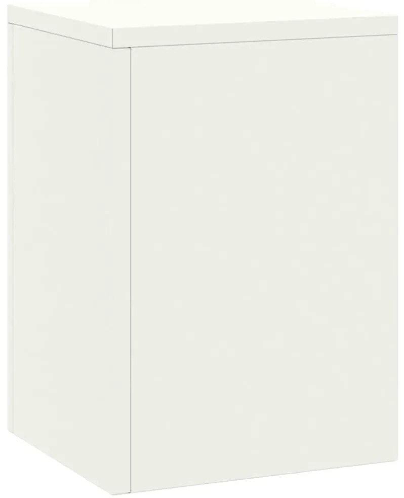 vidaXL Στήριξη φυτών 2 pcs Λευκό 24 x 24 x 35 εκ. Ατσάλι