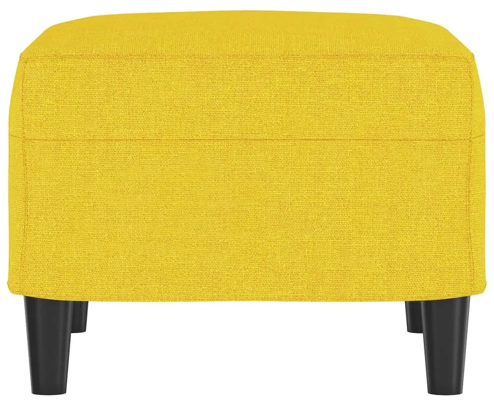 vidaXL Υποπόδιο Ανοιχτό Κίτρινο60 x 50 x 41 εκ. Υφασμάτινο