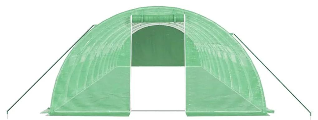 vidaXL Θερμοκήπιο Πράσινο 40 μ² 10 x 4 x 2 μ. με Ατσάλινο Πλαίσιο