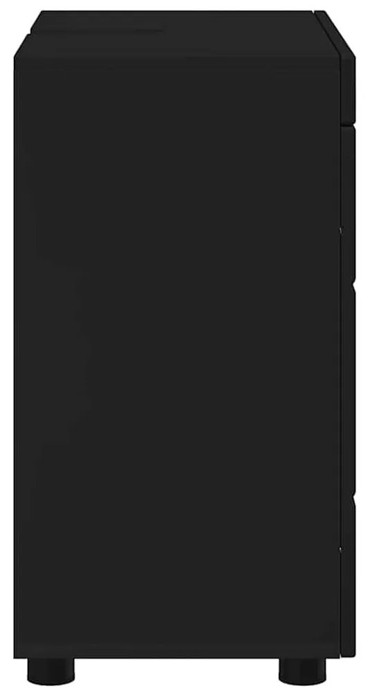 vidaXL Σετ Ντουλαπιών Μπάνιου TULUM Μαύρο 60 x 34 x 63 εκ