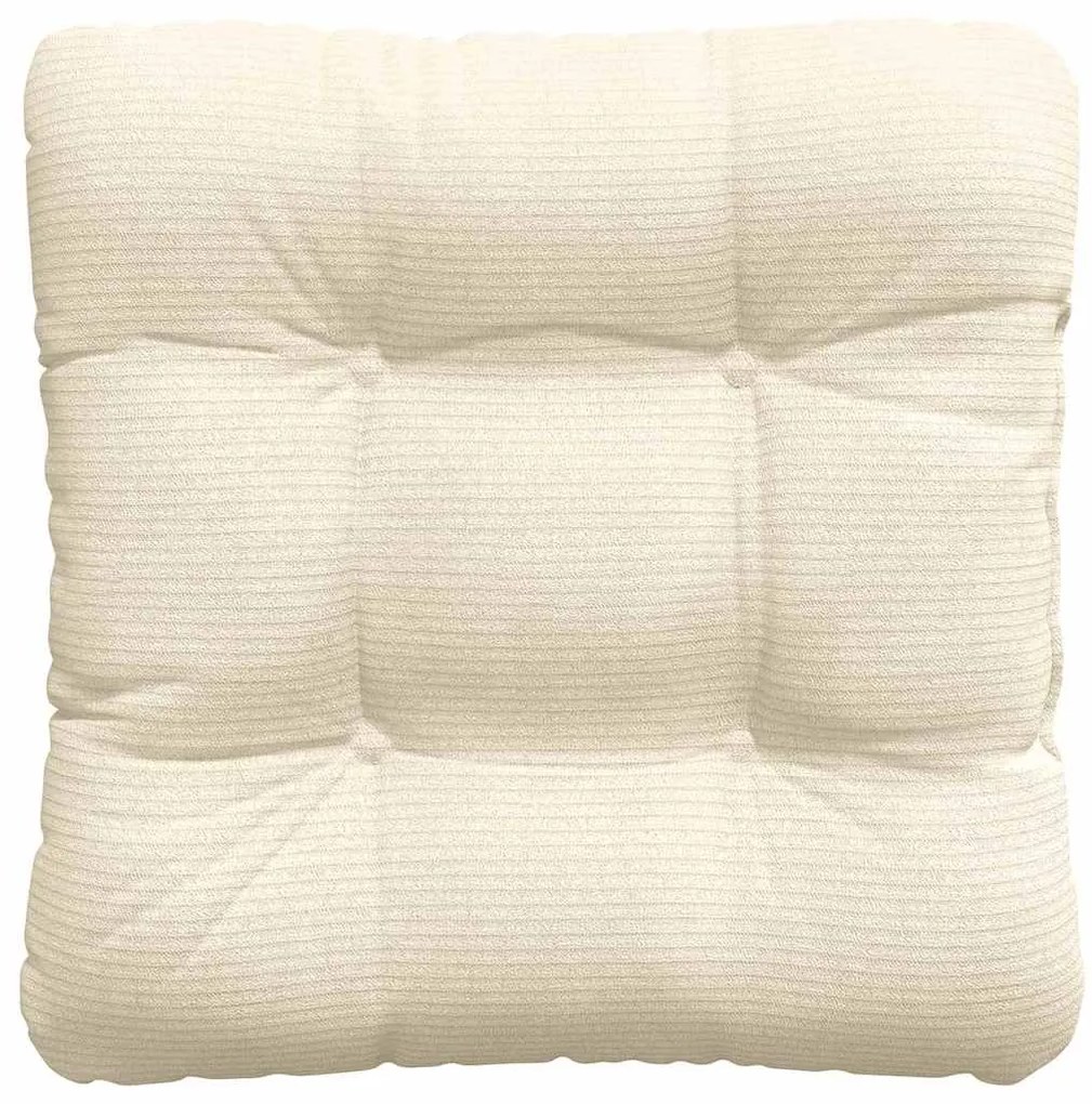 vidaXL Μαξιλάρια καθισμάτων 4 pcs Κρεμ 40 x 40 cm Υφασμάτινο Κορντουρά