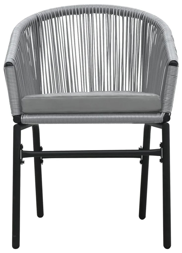 vidaXL Σετ Τραπεζαρίας Κήπου 5 Τεμαχίων Γκρι