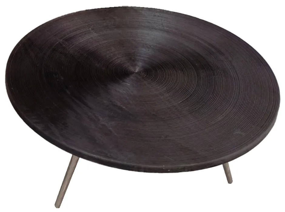 ZEN COFFEE TABLE ΜΑΥΡΟ ΛΕΥΚΟ D91xH40cm - 04-0832