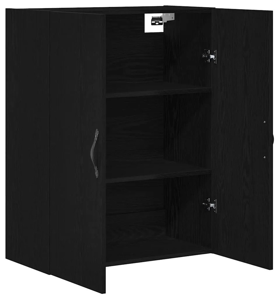 vidaXL Τοίχου Ντουλάπα Επιτοίχιο Μαύρη δρυς 69.5 x 34 x 180 εκ.