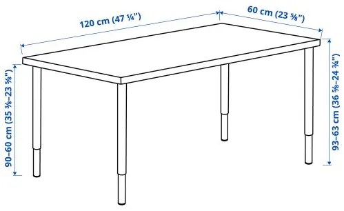 LAGKAPTEN/OLOV γραφείο, 120x60 cm 895.084.20