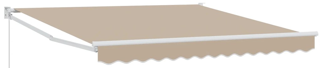 vidaXL Ανασυρόμενη Τέντα Μπεζ 300x250 cm