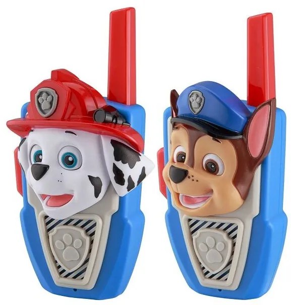 eKids Paw Patrol Σετ 2 Walkie Talkies Με Εμβέλεια 150 Μέτρων Μπλε-Κόκκινο-Γκρι PW-207