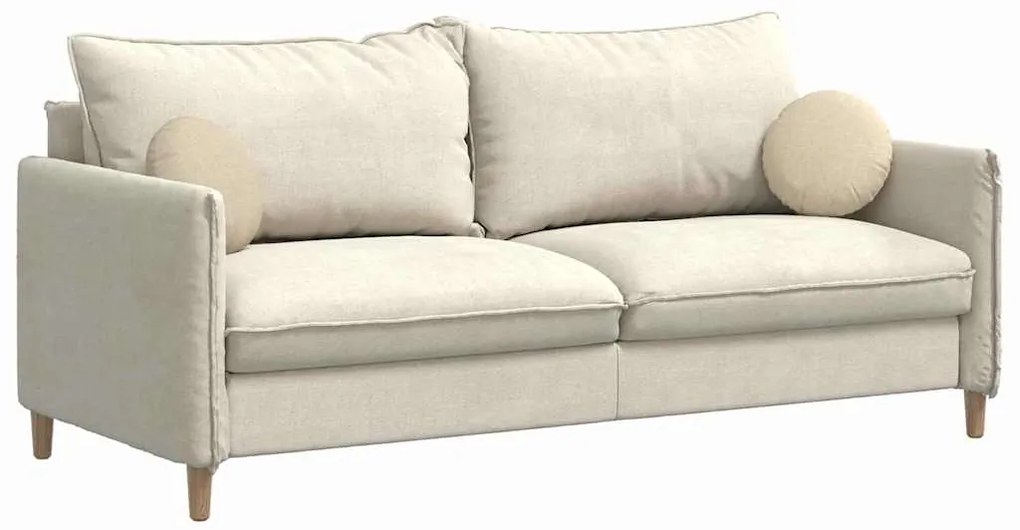 vidaXL Μαξιλάρια καθισμάτων 2 pcs Κρεμ Ø30 x 13 εκ ύφασμα