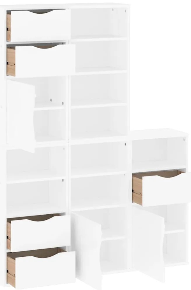 vidaXL Πλαϊνά ντουλάπια 5 τεμ. ODDA 40x24x79 εκ. από Μασίφ Ξύλο Πεύκου
