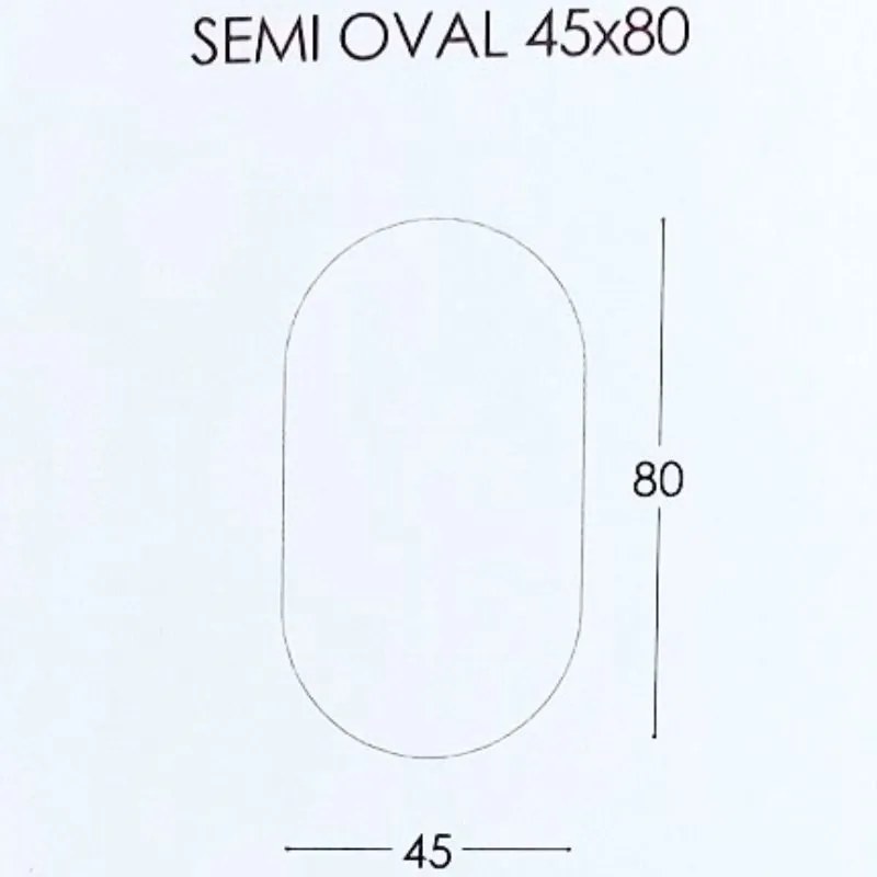 Καθρέπτης 45x80εκ Semi Oval της Project Mirrors Φωτισμός: Χωρίς φωτισμό