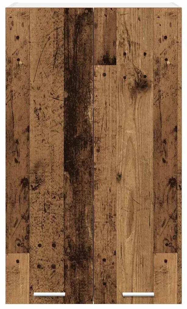 vidaXL Κρεμαστό ντουλάπι με αποθήκευση Παλιό ξύλο 60 x 31 x 100 εκ.