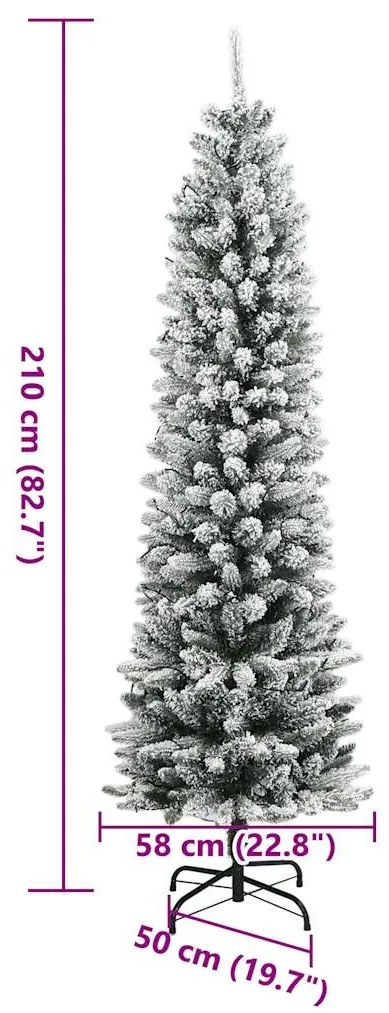 Χριστουγεννιάτικο Δέντρο Τεχνητό με 300 LED και Χιόνι 210 εκ. 3315771