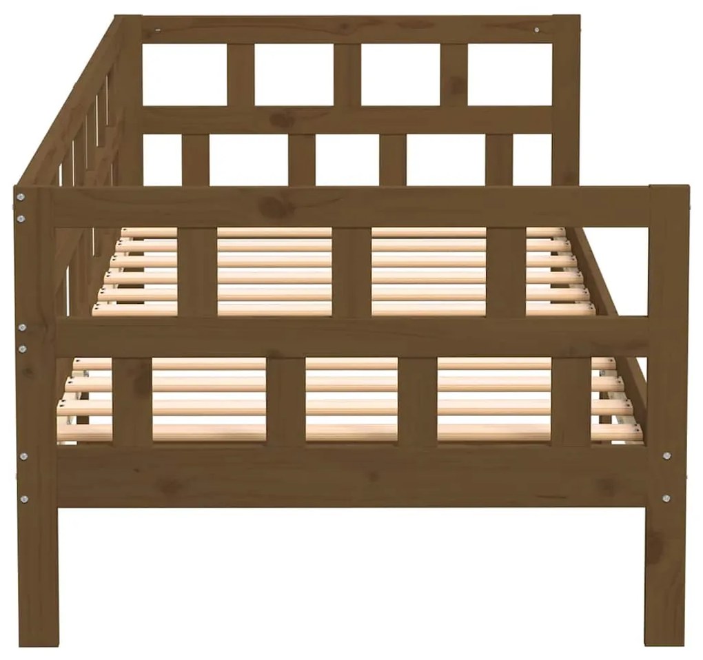 vidaXL Καναπές Κρεβάτι Καφέ Μελί 80 x 200 εκ. από Μασίφ Ξύλο Πεύκου