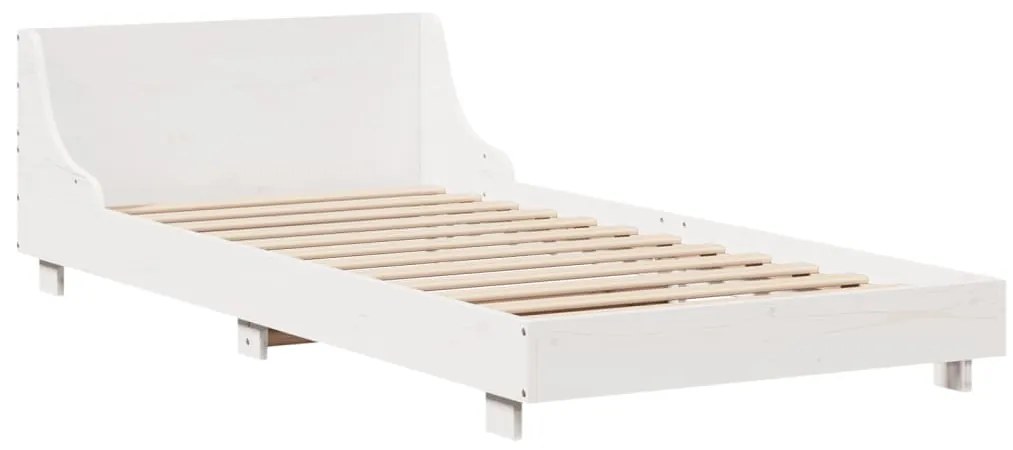 vidaXL Σκελετός Κρεβ. Χωρίς Στρώμα Λευκό 90x200 εκ Μασίφ Πεύκο