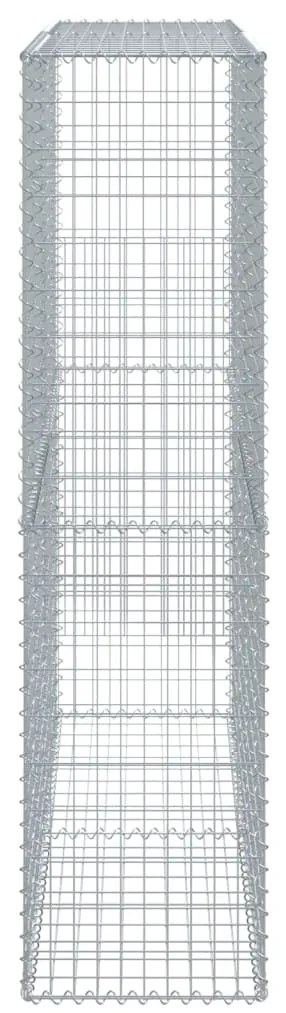 vidaXL Συρματοκιβώτιο με Κάλυμμα 200x50x200 εκ από Γαλβανισμένο Χάλυβα