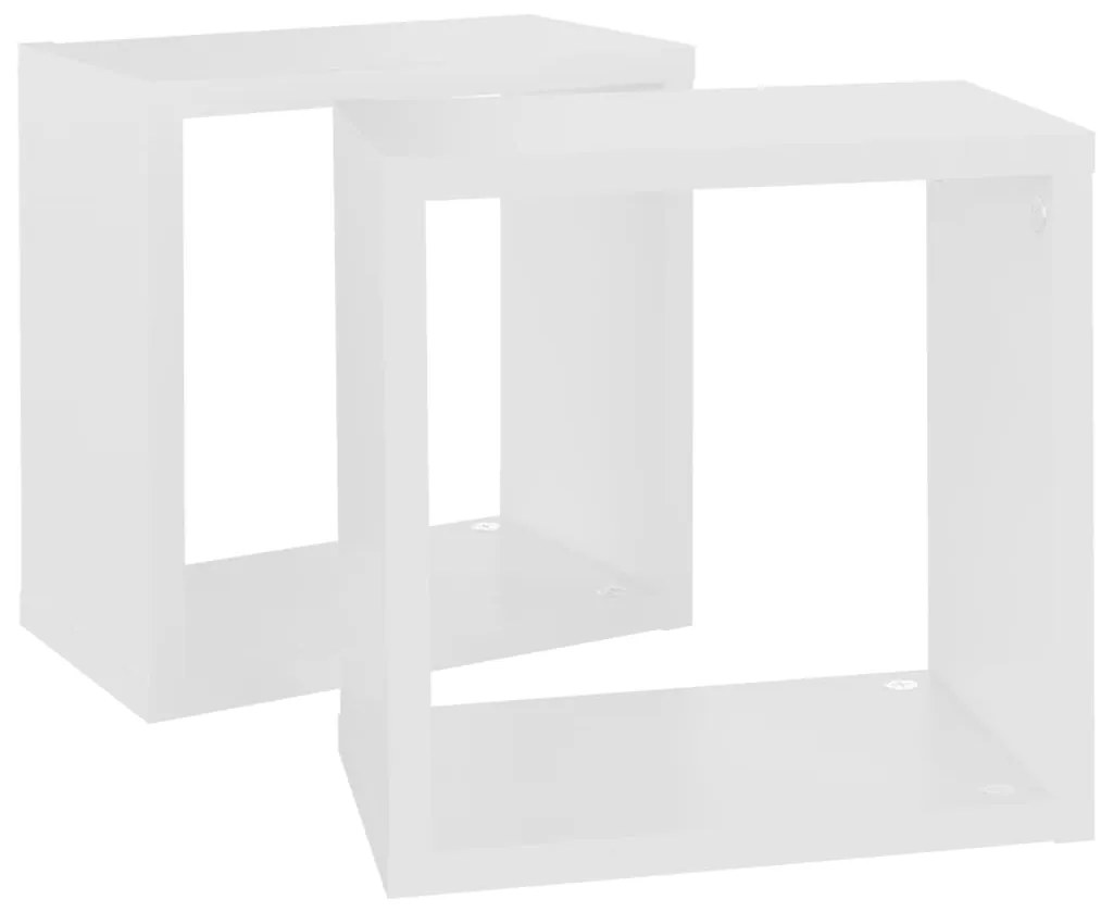 vidaXL Ράφια Κύβοι Τοίχου 2 τεμ. Λευκά 26 x 15 x 26 εκ.