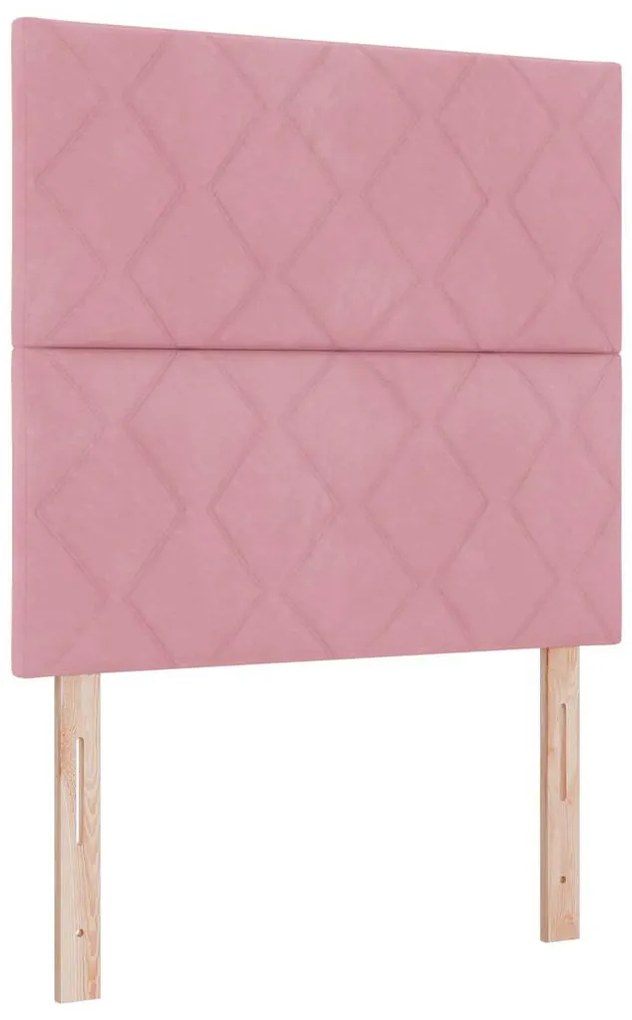 vidaXL Κεφαλάρι με κεφαλάρι Ροζ 100 cm Βελούδο