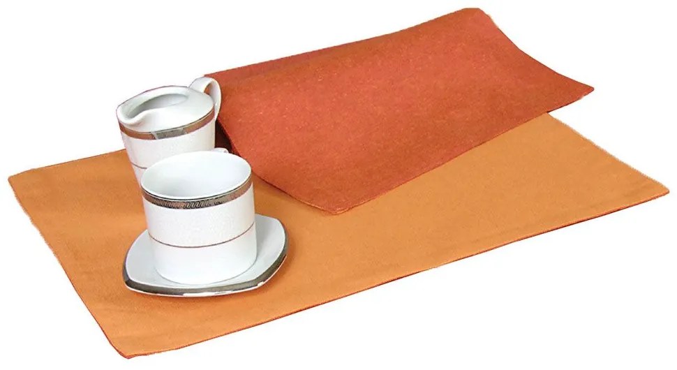 Σουπλά 590 (Σετ 4τμχ) Terracotta-Orange Viopros 32x45cm 100% Βαμβάκι