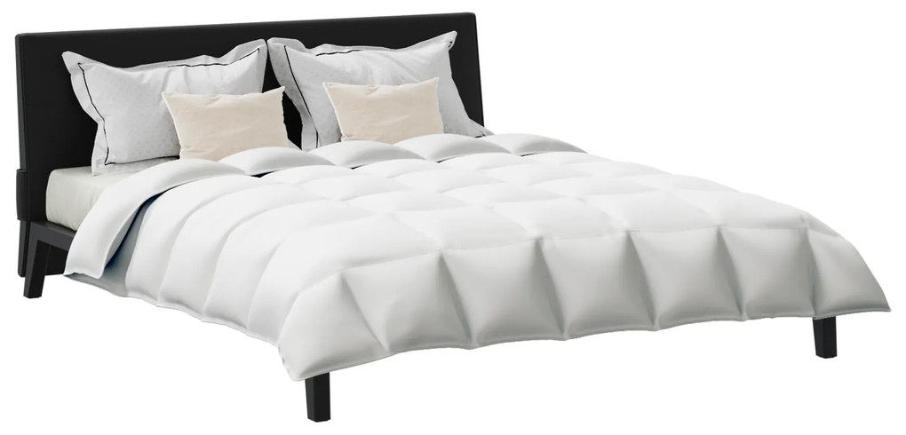 vidaXL Πάπλωμα Άλλο με μαξιλάρι 3 pcs Λευκό 240 x 200 εκ. Πούπουλο