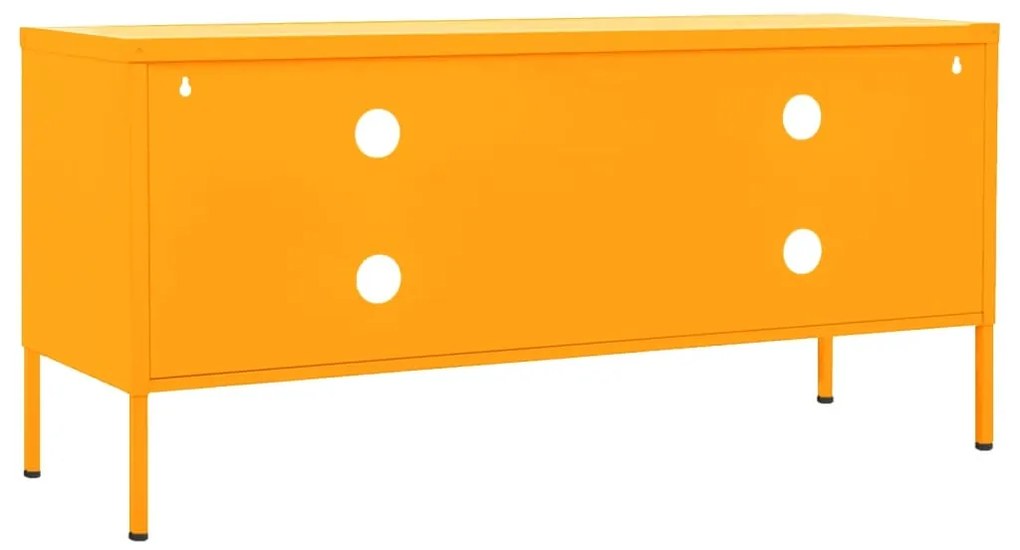 vidaXL Έπιπλο Τηλεόρασης Μουσταρδί 105x35x50 εκ. από Ατσάλι