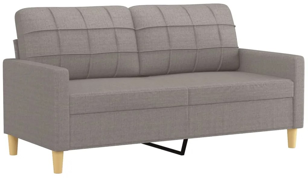 vidaXL Πολυθρόνες Σετ 2 Τεμαχίων Taupe από Ύφασμα με Μαξιλάρια