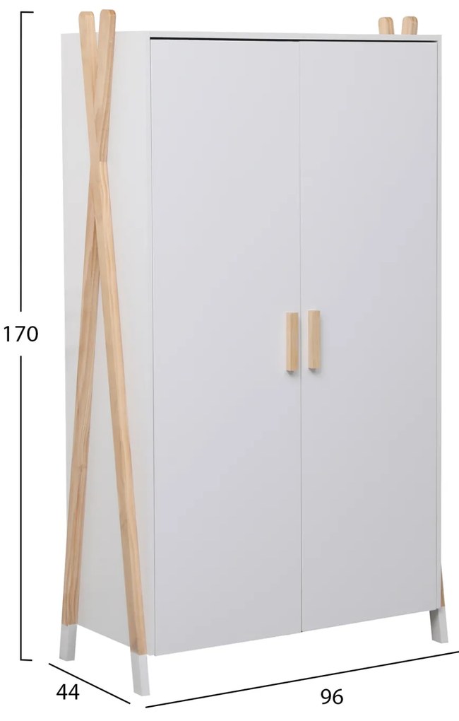 ΝΤΟΥΛΑΠΑ ΠΑΙΔΙΚH PASCHAL HM2494.03 ΛΕΥΚΗ ΜΕΛΑΜΙΝΗ-ΠΟΔΙΑ ΞΥΛΟ ΠΕΥΚΟΥ 96x44x170Υεκ. (1 Τεμμάχια)