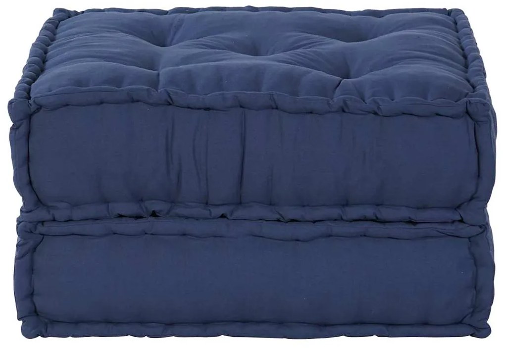 vidaXL Μοντέρνο Πούφο σε Indigo - 70x70x36 Ύφασμα