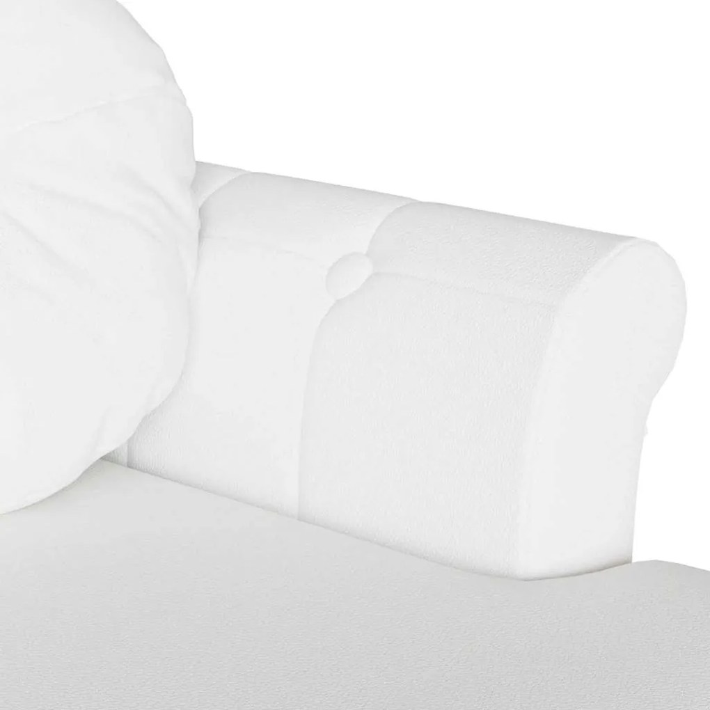 vidaXL Καναπές Chesterfield Λευκό 120,5 x 65 x 75 εκ. Τεχνητό Δέρμα
