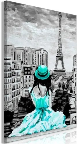 Πίνακας - Paris Colour (1 Part) Vertical Green - 60x90