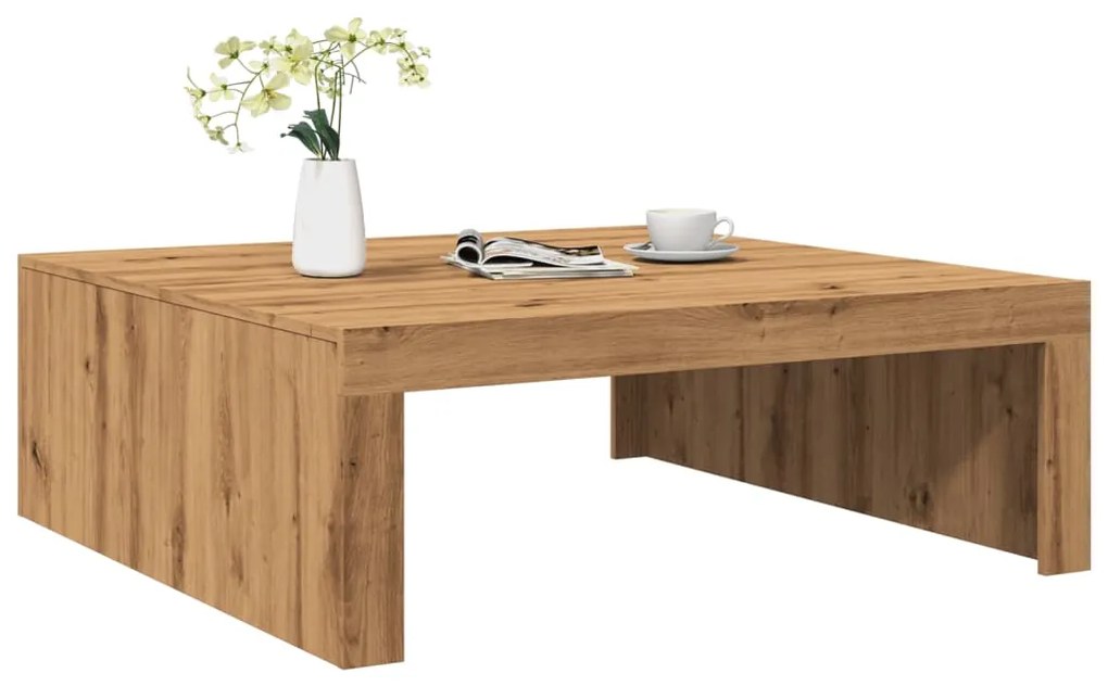 Τραπεζάκι Σαλονιού Artisan Δρυς 100x100x35 εκ. Επεξ. Ξύλο