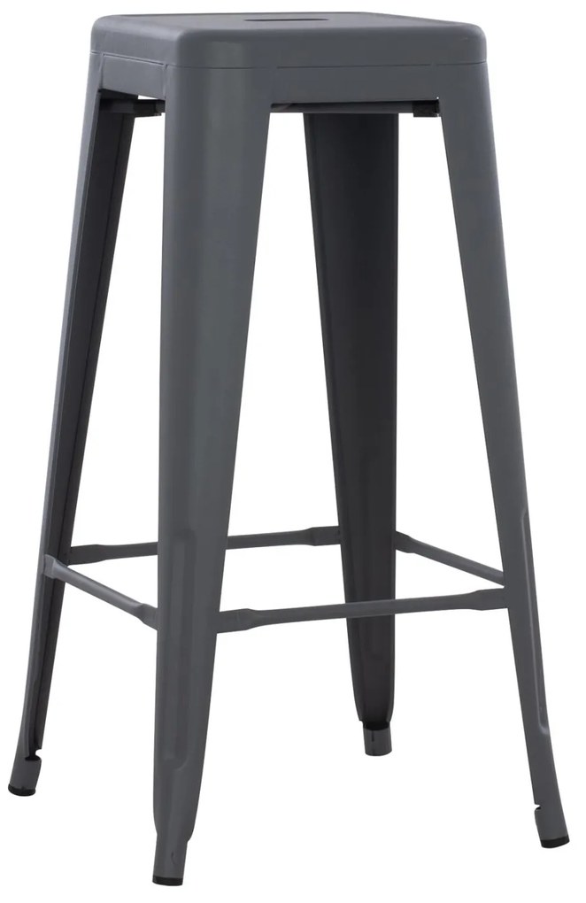 Σκαμπό μπάρ MELITA C8642.10 Μεταλλικό Grey 43x43x78Yεκ. 43x43x78 εκ.