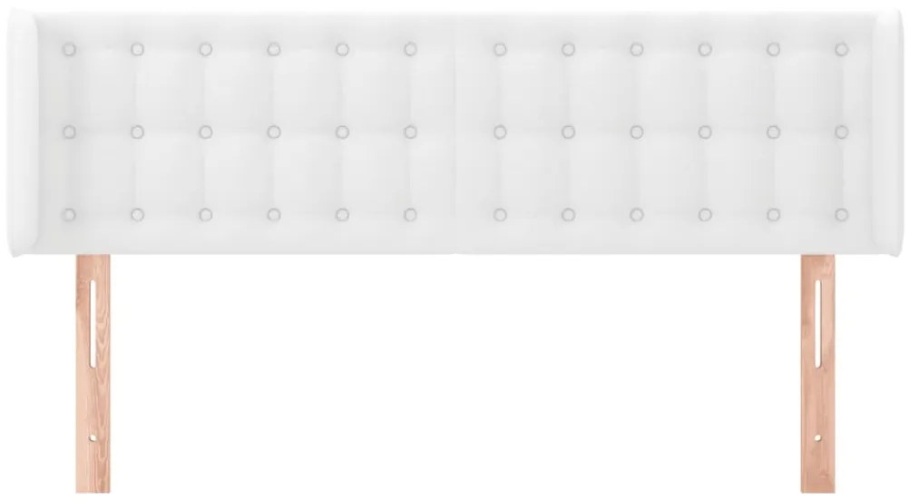 vidaXL Κεφαλάρι με Πτερύγια Λευκό 147x16x78/88 εκ. Συνθετικό Δέρμα