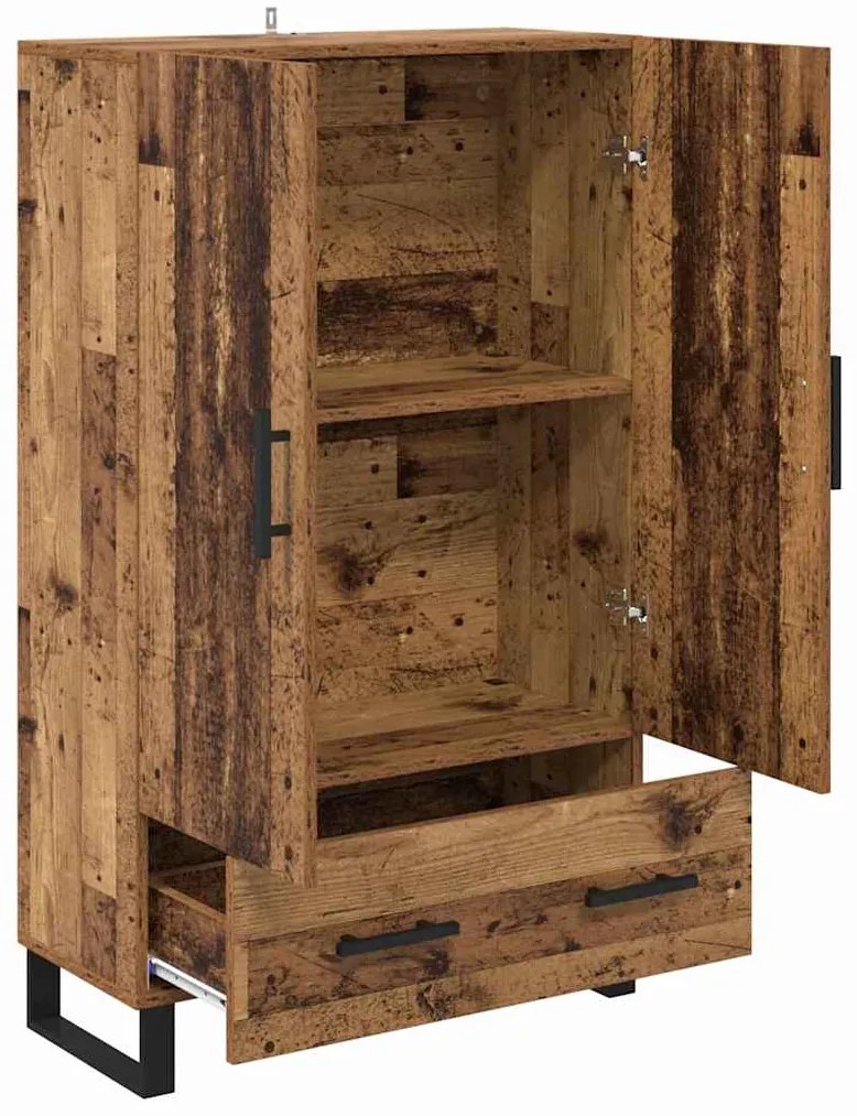 vidaXL Highboard Παλιό Ξύλο 69,5 x 30 x 115 εκ Επεξεργασμένο ξύλο