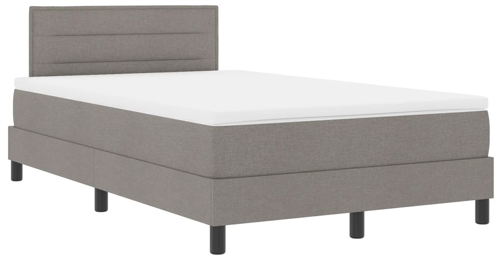 vidaXL Κρεβάτι με Βάση και Στρώμα Ταμπά 120x200 cm Ύφασμα