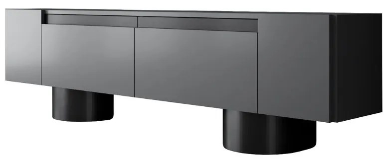 Έπιπλο τηλεόρασης Haven Megapap χρώμα ανθρακί 180x30x50εκ.