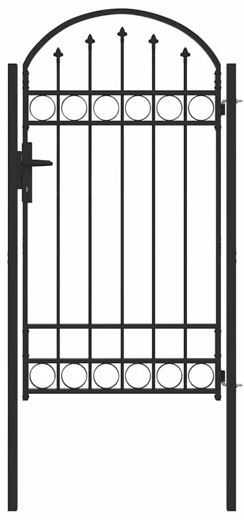 vidaXL Πύλη Φράχτη Γκρι 100 x 175 cm Ατσάλι με Επικάλυψη Πούδρας