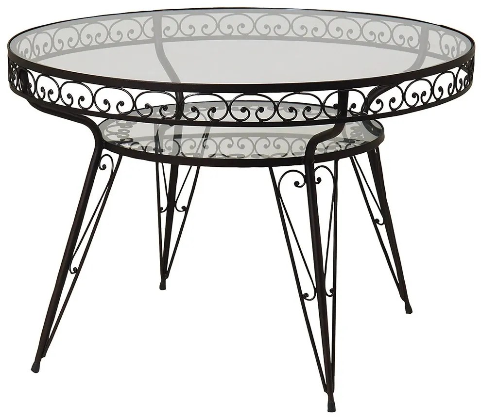 Τραπέζι Στρογγυλό Μασίφ 3746 110x75cm Black