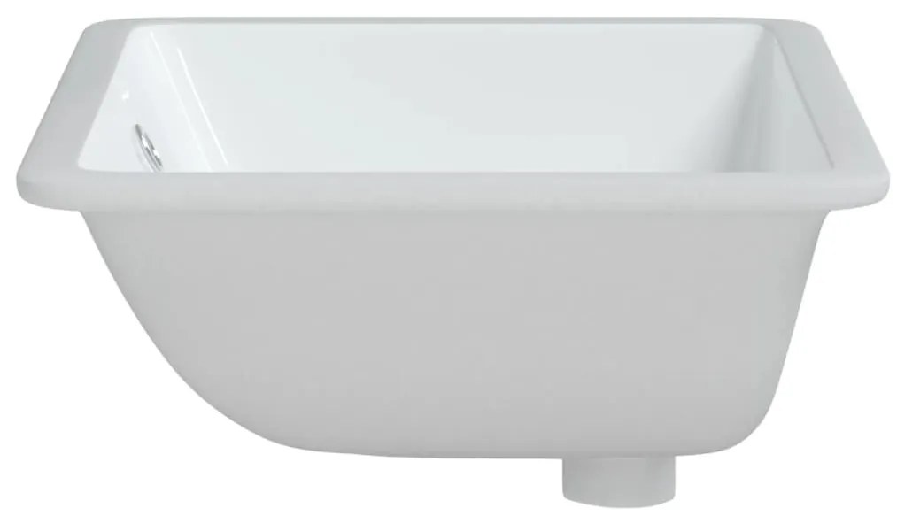 vidaXL Νιπτήρας Μπάνιου Ορθογώνιος Λευκός 55,5x37,5x19 εκ. Κεραμικός