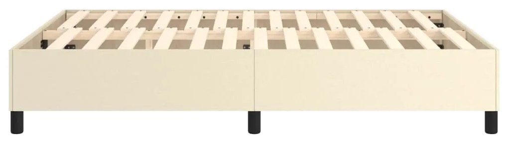 vidaXL Πλαίσιο Κρεβατιού Κρεμ 140x190 εκ. από Συνθετικό Δέρμα