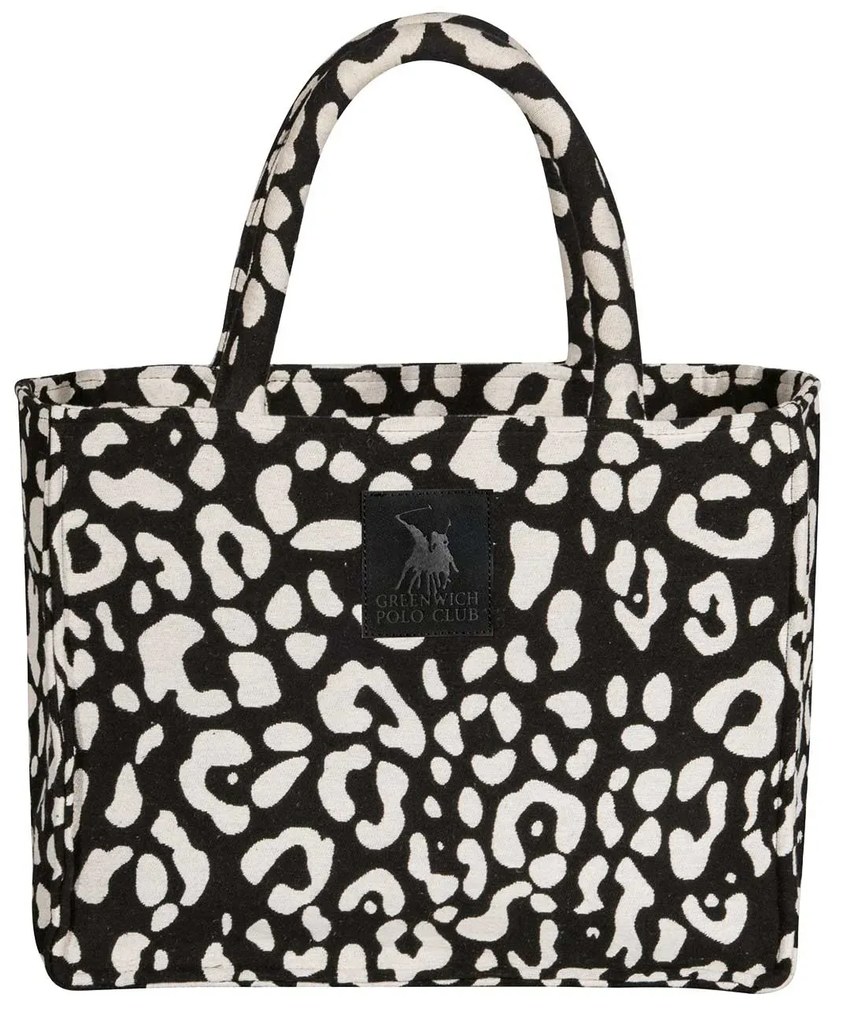 Τσάντα Θαλάσσης Polycotton 36x28εκ. Essential 4059 Μαύρη-Taupe Greenwich Polo Club