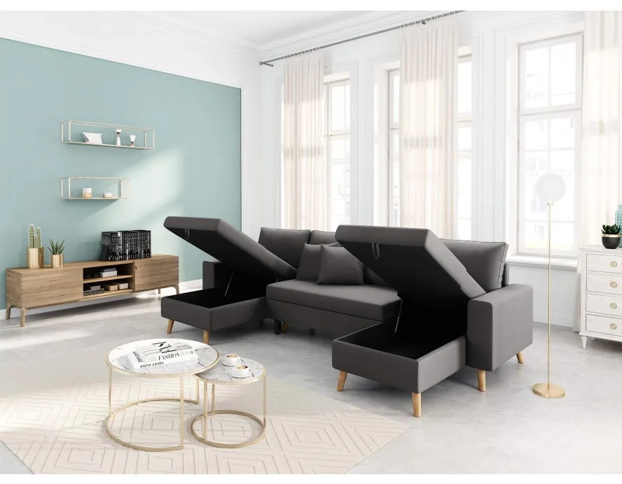 Καναπές Πολυμορφικός ArteLibre LEMPA Γκρι 295x148x86cm