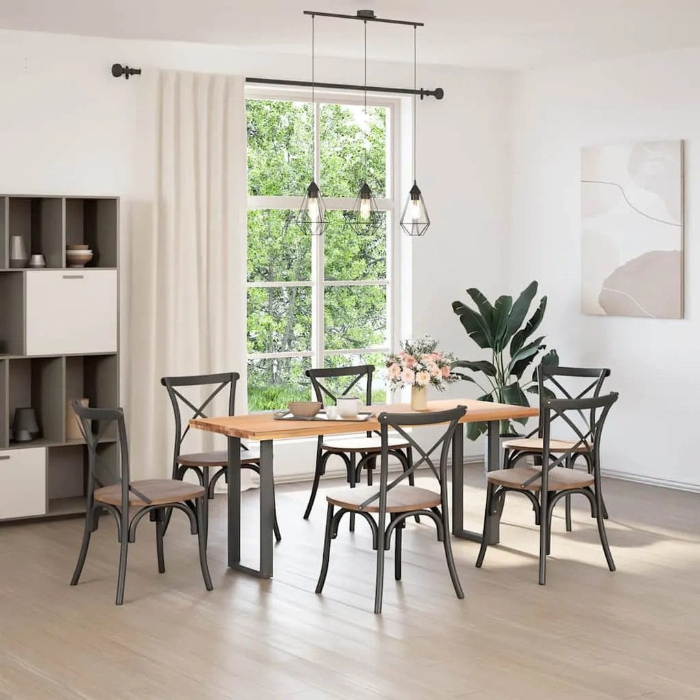 vidaXL Πόδια Κονσόλας 2 τεμ. σε σχήμα U, Ανθρακί 38x(72-73) εκ. από Ατσάλι