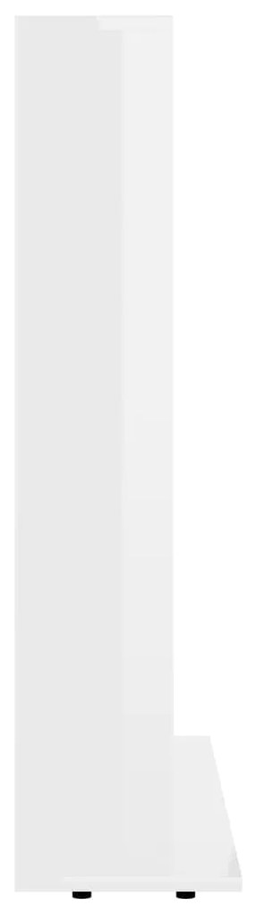 vidaXL Έπιπλο για CD Γυαλιστερό Λευκό 100 x 23 x 89,5 εκ. Επεξ. Ξύλο