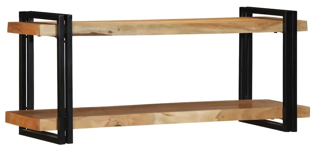Ράφι τοίχου 110x33x45 cm Μασίφ ξύλο ακακίας - Καφέ