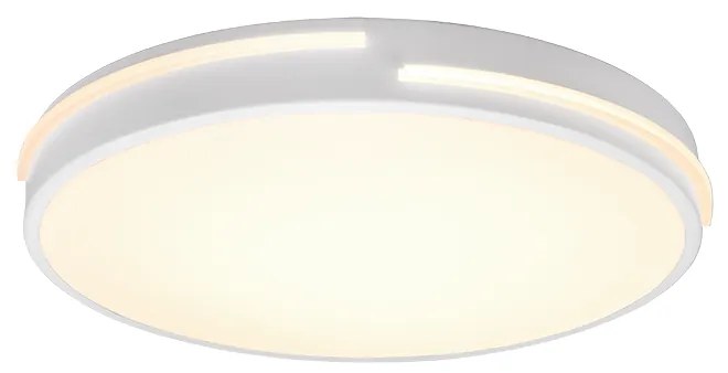 Πλαφονιέρα Οροφής Λευκή 40xH5cm LED 24w 2700-6500K 2500lm Trio Lighting Tacoma R62241131