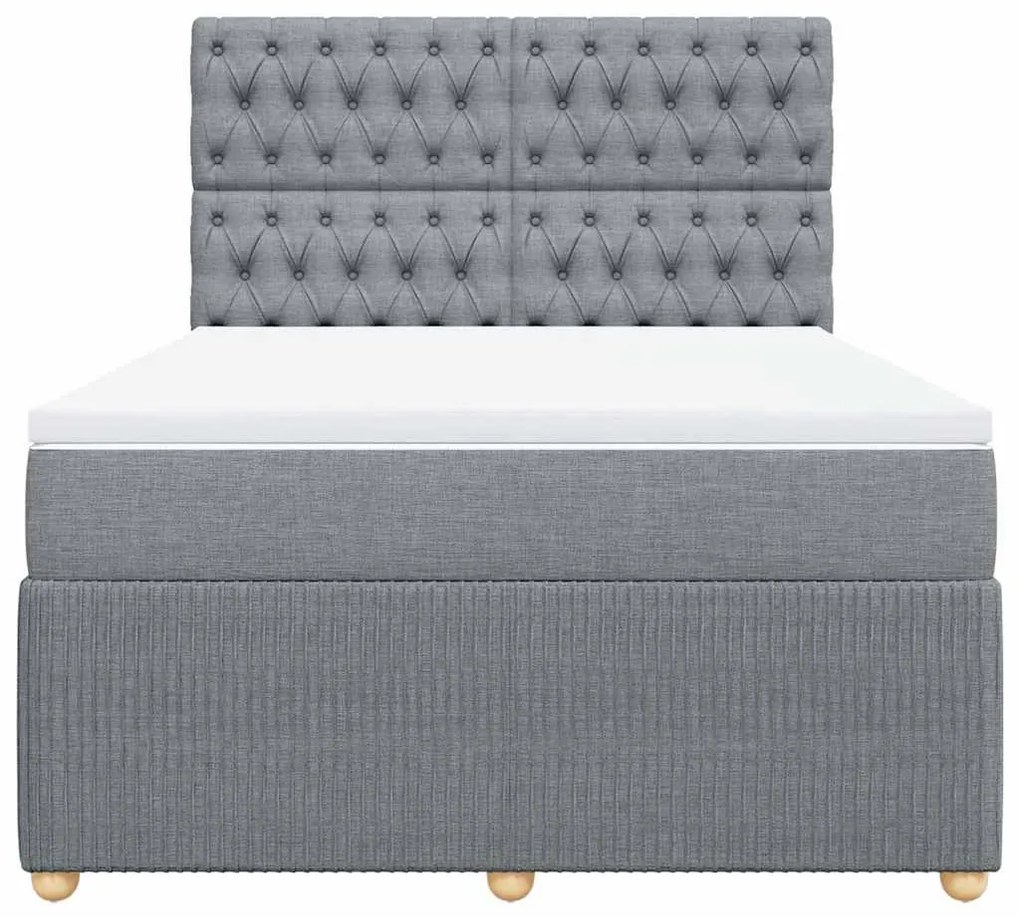vidaXL Κρεβάτι Boxspring με Στρώμα Αν. Πράσινο 160x200εκ Υφασμάτινο